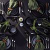 16-Piece Stoneware Dinnerware Set in Matte Black - Service for 4