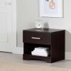 Modern Nightstand in Dark Brown