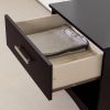 Modern Nightstand in Dark Brown