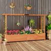 Rectangle Raised Garden Bed with Side Trellis