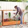 Rectangle Raised Garden Bed with Side Trellis