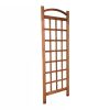 72-inch Classic Grid Garden Trellis in Brown Wood Finish