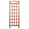 72-inch Classic Grid Garden Trellis in Brown Wood Finish