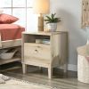 Light Maple Wood Farmhouse Style Nightstand