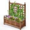 Garden Planter Box with 30-inch High Trellis