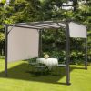 10 x 10 Ft Metal Frame Pergola Gazebo with Beige Canopy