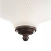 Round 11-inch Bronze Finish Ceiling Light with Frosted Glass Shade