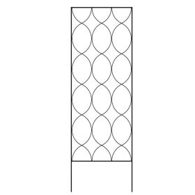 Modern 6-Ft Metal Garden Trellis with Black Powder Coated