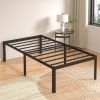 Twin 18-inch Metal Bed Frame with Under-bed Storage Space