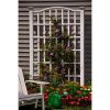 Large 8-Ft x 4.5-Ft Outdoor White Vinyl Garden Trellis