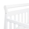 Modern Toddler Sleigh Bed with Slatted Guard Rails in White