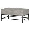 Modern Grey Lift Top Coffee Table w/ Hidden Storage