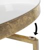 Gold Metal End Table with Removable White Tray Top