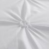 King Size Pleated Hypoallergenic Microfiber Reversible Comforter Set in White