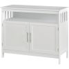 Modern Storage Cabinet Sideboard Accent Table in White