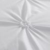 Twin Size Pleated Hypoallergenic Microfiber Reversible Comforter Set in White