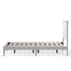 Full Traditional Solid Oak Wooden Platform Bed Frame with Headboard in White