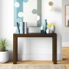 Solid Wood Modern Accent Console Table in Dark Brown Walnut Finish