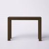 Solid Wood Modern Accent Console Table in Dark Brown Walnut Finish