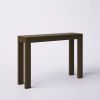 Solid Wood Modern Accent Console Table in Dark Brown Walnut Finish