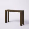 Solid Wood Modern Accent Console Table in Dark Brown Walnut Finish