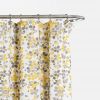 Floral Vines Flowers Shower Curtain in Off-White Beige Cream Yellow Grey