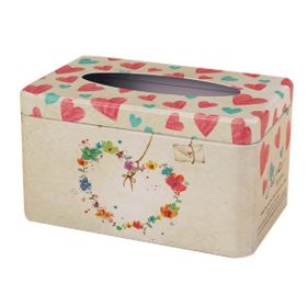 Tinplate Tissue Box Holder - Wreath