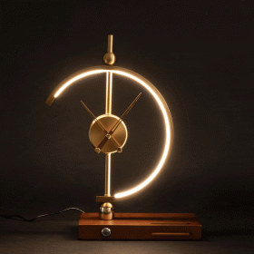 Curved LED Clock Lamp