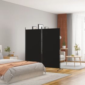 2-Panel Room Divider Black 68.9"x70.9"