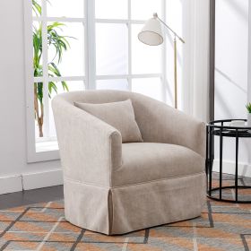 360-degree Swivel Accent Armchair in Beige