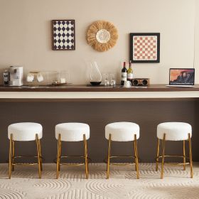 Contemporary upholstered Round Bar Stools