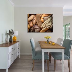 Still Life Bread Painting Framed Canvas Wall Art