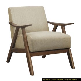 Modern Home Accent Chair - Walnut Finish