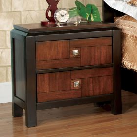 Acacia Walnut 2-Drawers Nightstand