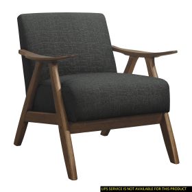 Modern Home Accent Chair with Walnut Finish