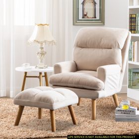 Soft Comfortable Accent Click Clack Chair with Ottoman