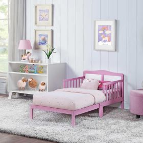 Birdie Toddler Bed Dark Pink/White