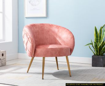 Gorgeous Accent Chair, Button-Tufted Back Covering Rose Color