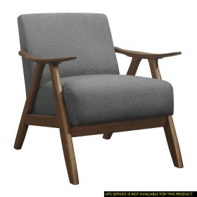 Modern Accent Chair Walnut Finish