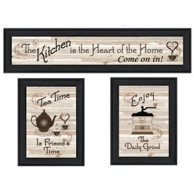 "Kitchen Friendship Collection III" 3-Piece Vignette By Artisan Trendy Decor