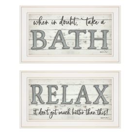 Trendy Decor 4U "Bath Relax" Framed Wall Art by Susie Boyer