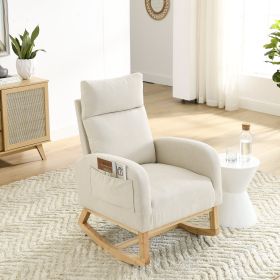 Welike 27.6"W Modern Accent Lounge Arm Rocking Chair