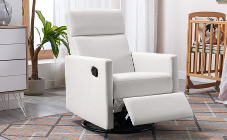 Modern Upholstered Rocking Recliner Nursery Chair