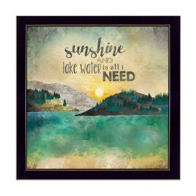 "Sunshine and Lake Water" By Marla Rae, Printed Wall Art, Black Frame