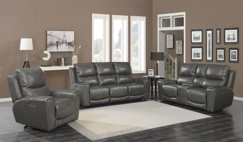 Laurel 3 Piece Power Reclining Living Room Set in Gray