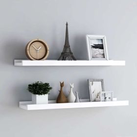 Picture Frame Ledge Shelves 2 pcs White