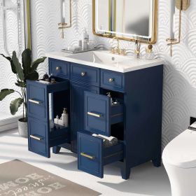 36" Bathroom Vanity with Sink Top Combo Set