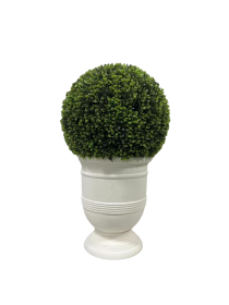 24"  Artificial Faux Ball Plant Topiary in White Pot