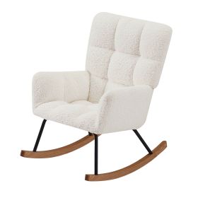 Comfy Upholstered Lounge Chair with High Backrest