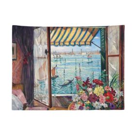 Window Venice Wall Tapestry; 29x39 inch